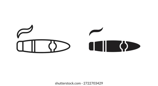 Ilustración vectorial aislada del icono del cigarro. Pictograma de Vector para Web y App