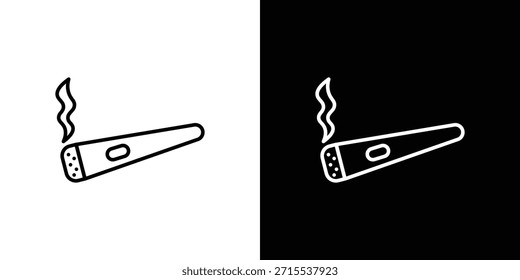 Icono de cigarro en diseño de línea. Iconos de trazo editables.