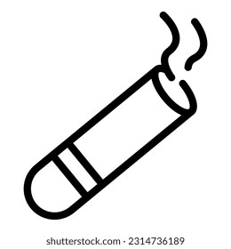 Cigar icon outline vector. Cigarette tobacco. Smoker vape