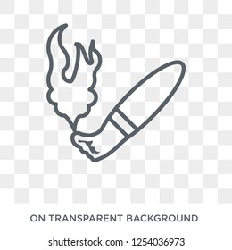 Cigar icon. Trendy flat vector Cigar icon on transparent background from Luxury collection. High quality filled Cigar symbol use for web and mobile