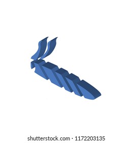 Cigar isometric left top view 3D icon