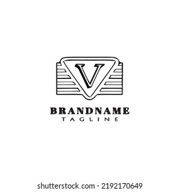 cigar label cartoon logo shape icon design black modern isolated vector illustration