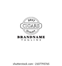 cigar label cartoon logo template icon design black modern vector illustration