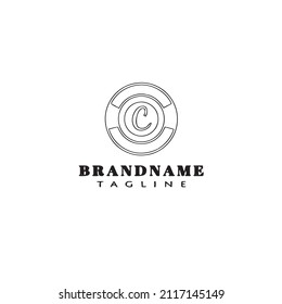 cigar label cartoon logo template icon design modern isolated vector illustration