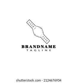 cigar label cartoon logo template icon design black modern cute vector illustration