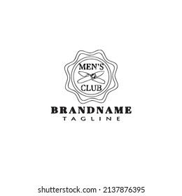 cigar label cartoon logo template icon design black modern isolated vector cute
