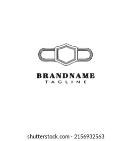 cigar label cartoon logo template icon design black modern flat vector illustration