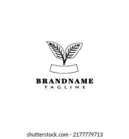 cigar label cartoon logo template icon design black modern isolated style illustration