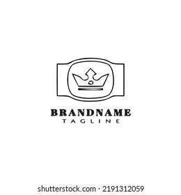 cigar label cartoon logo template icon design black modern isolated vector retro