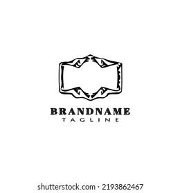 cigar label cartoon logo template icon design black modern isolated shape illustration