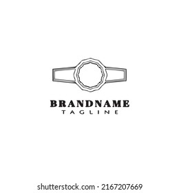 etiqueta de cigar plantilla de logotipo plano diseño de icono negro gráfico de vector aislado
