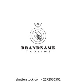 etiqueta de cigar simple plantilla de logotipo diseño de icono negro aislado