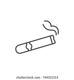 Cigar line icon.