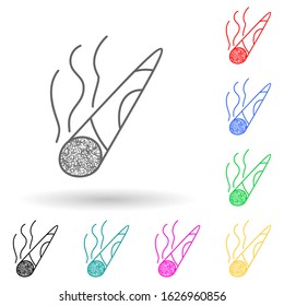 cigar multi color style icon. Simple glyph, flat vector of bad habbits icons for ui and ux, website or mobile application