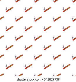 Cigar pattern. Cartoon illustration of cigar vector pattern for web