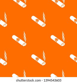 Cigar pattern vector orange for any web design best