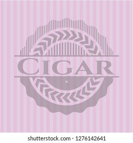 Cigar pink emblem