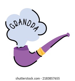 Descarga de un icono plano de tubería de cigarro