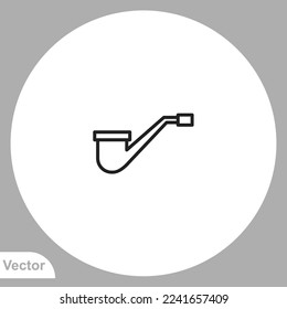 Cigar pipe icon sign vector,Symbol, logo illustration for web and mobile