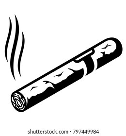 A cigar is a rolled bundle of dried and fermented tobacco leaves, and made to be smoked. 