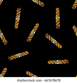 cigar seamless doodle pattern