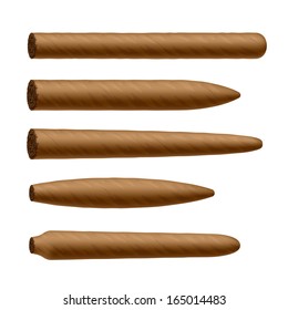Cigar shapes. Vector.