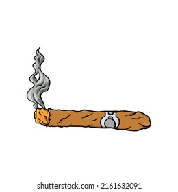 Cigar Smoke Vector Isolated On White Stock Vector (Royalty Free ...