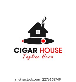 diseño de imagen vectorial de la casa de fumar cigar