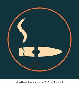 Cigar trendy icon honest abstract vector illustration colorful artwork beautiful design.eps