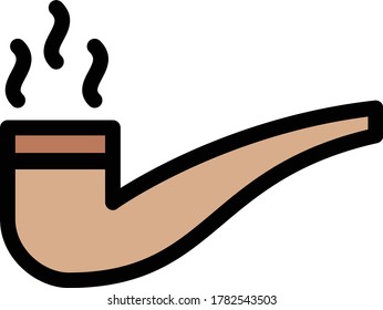 Zigarrenvektorflachfarbensymbol 