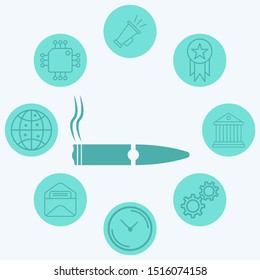 Cigar vector icon sign symbol
