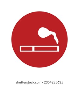 Icono de vector de cigarro que puede modificar o editar fácilmente

