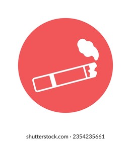 Icono de vector de cigarro que puede modificar o editar fácilmente

