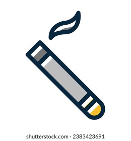 Cigar Vector Thick Line Filled Dark Colors Icons For Personal And Commercial Use.
