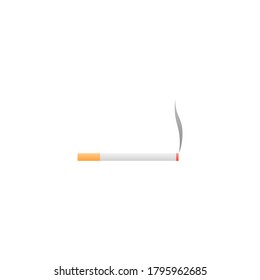 Cigarette 3d sign icon. Vector illustration eps 10