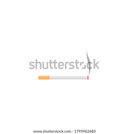 Cigarette 3d sign icon. Vector illustration eps 10