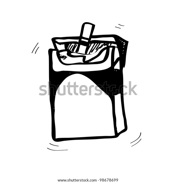 Cigarette Stock Vector (Royalty Free) 98678699 How To Draw A Pack Of Cigarettes