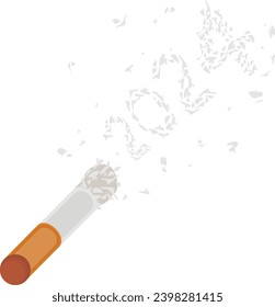 Cigarette ashes printing 2024 concept, Twenty Twenty four splash vector icon design, Happy New Year 2024 Symbol, HNY Wishes Sign, New Years Eve celebration Element stock illustration