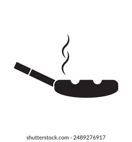cigarette ashtray icon vector illustration logo design