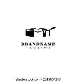 cigarette ashtray logo icon design flat cartoon modern vector illustration
