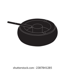 Cigarette Asthray icon vector illustration symbol design