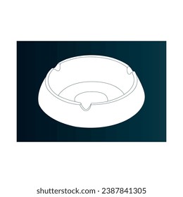 Cigarette Asthray icon vector illustration symbol design
