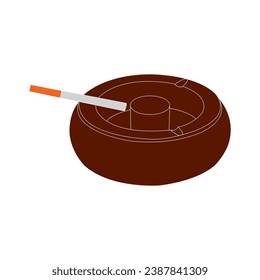 Cigarette Asthray icon vector illustration symbol design