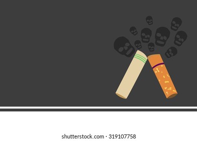 Cigarette background skull.
