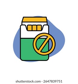 Cigarette Ban Icon vector stock illustration