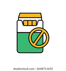 Cigarette Ban Icon vector stock illustration