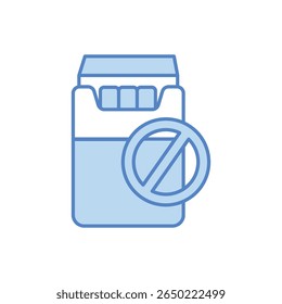 Ilustração de stock de vetor de ícone de proibição de cigarros