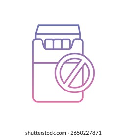 Cigarette Ban Icon vector stock illustration