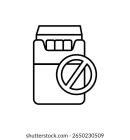 Cigarette Ban Icon vector stock illustration