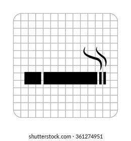 Cigarette  - black vector icon